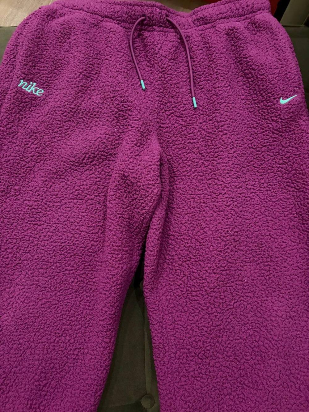 Nike Therma Fit Sherpa Fleece Joggers in Magenta
